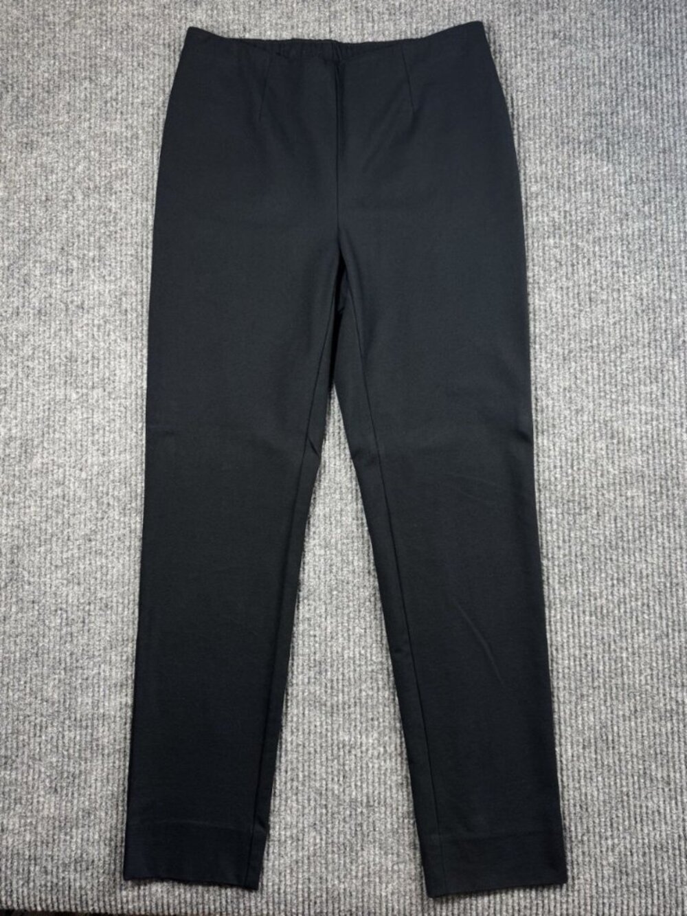 J. Jill Ponte Slim Leg Pants Womens Small Black Pull On Mid Rise Back Seam Slits